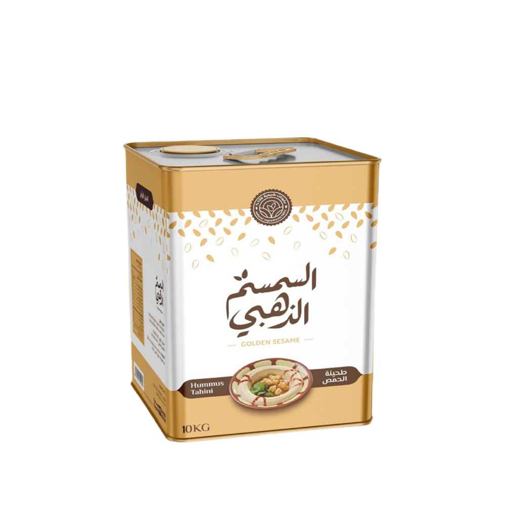 [4303]  خلطة طحينة السمسم الذهبي للحمص تنك 9.25  كجم صافي
